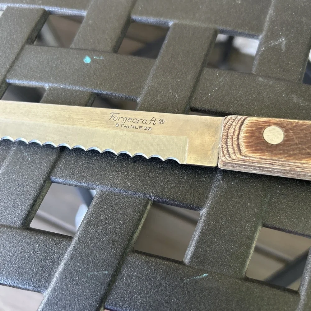 Vintage Forgecraft Stainless Steel Serrated 13 In‎ Knife Japan